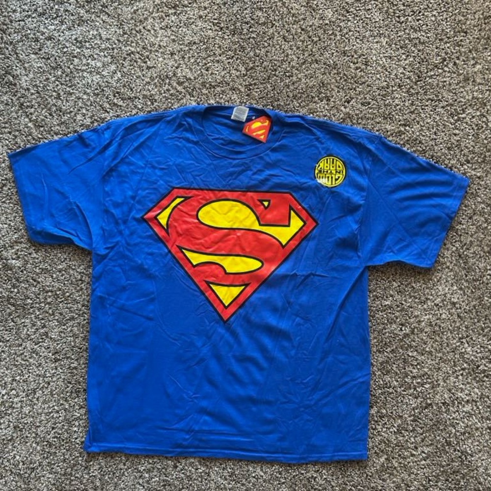 Vintage 2001 DC Comics Superman Royal Blue Men’s T-Shirt Adult Size 2XL NWT